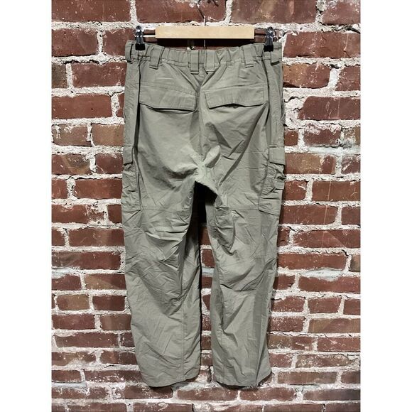 REI Pants Mens Medium/32L Beige Nylon Cargo Stretch Waist Hiking Outdoor - Picture 2 of 3